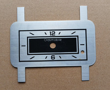 Vintage NOS GM Oldsmobile Gauge Metal Clock Plate Face Part - 1977 Cutlass picture