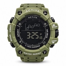 Activa x Invicta Rally Unisex 50mm Digital Watch Army Green ACW-GA-M-105 Set picture