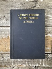 1922 Antique History Book “A Short History of the World” H.G. Wells picture