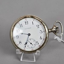 VTG Waltham A.W.W. Co. Pocket Watch 15 Jewel Mechanical Silveroid 1907 16s 620 picture