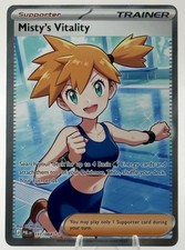 Misty's Vitality 111/084 Full Art Ultra Rare Pitch Black ME05 Pokemon Card NM picture