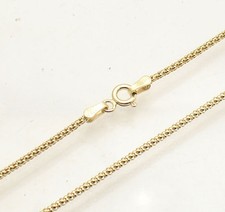  Technibond Popcorn Coreana Chain Necklace 14K Yellow Gold Plated 925 Silver picture