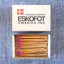 Vintage Eskofot America Inc Paper Copiers Matchbook Match Box used matches picture