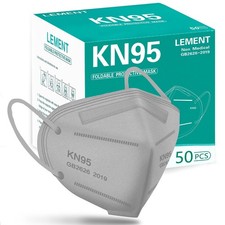 LEMENT 50PCS KN95 Face Mask 5 Layer Cup Dust Safety Masks Breathable Elastic ... picture