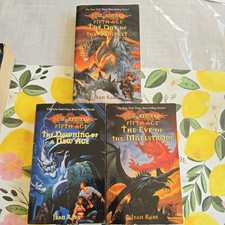 TSR DragonLance Fifth Age Trilogy Jean Rabe Tempest Dawning Maelstrom Paperback picture