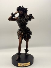 Vintage Kim Taylor Reece Pohakea Hula Girl Statue Bronze Resin Figurine Hawaiian picture