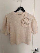 Mint Velvet Cream Bow Knit Top picture