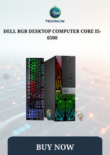 Dell RGB Desktop core i5-6500 32GB Ram 1TB SSD 2TB HDD WiFi Windows 11 Pro picture