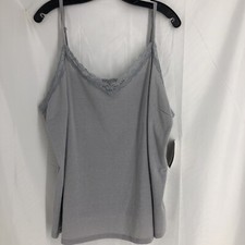 NWT INC International Concepts Lace-Trim Sparkle Camisole Top ONLY - 3X picture