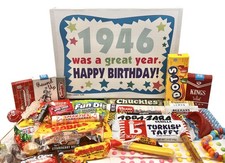 RETRO CANDY YUM ~ 1946 80th Birthday Gift Box of Nostalgic Retro Candy from C... picture