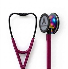 AuscultaPro™Burgundy Dual-Head Rainbow Stethoscop Professional Medical Grade 27