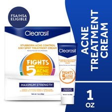 Clearasil Benzoyl Peroxide Stubborn Acne Spot Treatment Cream, 1 oz picture
