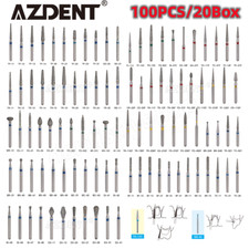 100Pcs AZDENT Dental Diamond Burs For High Speed Handpiece Friction Grip 1.6mm picture