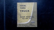 Ford Truck Shop Manual Volume One 1968 Service Repair Guide picture