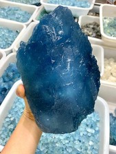 7.6LB TOP Rare Gem Natural aquamarine Quartz Crystal Mineral Specimen reiki+base picture