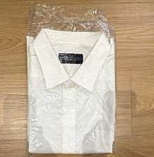 Knot Standard Easy Care White Solid Cotton Dress Shirt 15.5 32/33 Button picture