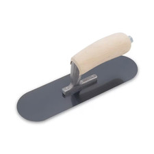 10 In. X 3 In. Blue Steel Pool Trowel-Woodhandle picture