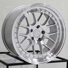 18x9.5/18x10.5 Aodhan DS06 DS6 5x114.3 15/22 Silver Machined Wheels Rims Set(4) picture