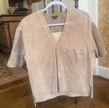 NWOT THEORY 100% Pig Suede Blouse Size P (XS/S) TIMELESS picture