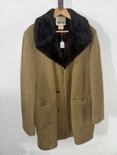 Woolrich Men's Vintage Wool Coat Tweed Fleece Lined picture