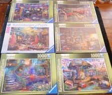 LOT OF 6 RAVENSBURGER 1000 pc puzzles ABANDONED SERIES - FORGOTTEN ARCADE & MORE picture