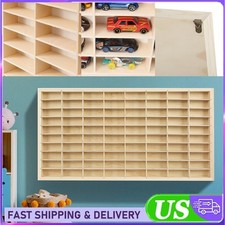 60/80 Grid Wooden Toy Car Model Display Cabinet Toy 1/64 Display Locker US picture
