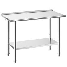Uimoso 48'' x 24'' Commercial Stainless Steel Kitchen Prep Table with Backsplash picture
