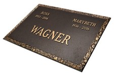 Bronze Cemetery Marker Plaque Made in U.S.A. picture