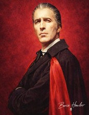 BORIS HOWLER CHRISTOPHER LEE HAMMER DRACULA 8.5X11 Art Print SIGNED picture