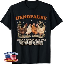 Chicken Lovers Henopause Women Collecting Chicken Funny Farm Unisex T-Shirt picture