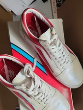 Size 9 - VANS Old Skool x David Bowie Aladdin Sane White 2019 Worn Once picture