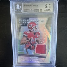 BGS 9.5 RC Patrick Mahomes 2017 Panini Prizm Premier Jerseys Rookie Patch Holo picture