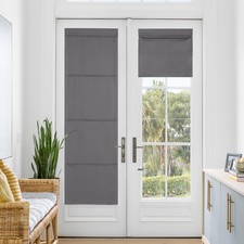 Blackout Door Blinds, No Drill No Tools Thermal Insulated Shade for French Front picture