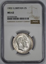 1902 Great Britain Silver Florin NGC MS 62 2 Shilling picture