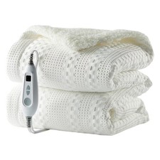50x60 Inch Waffle Weave Heated Blanket with Digital Controller 9 Heat Levels picture