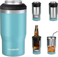 HAUSHOF 12oz Can Cooler 4 in1 Insulated Stainless Steel Can Insulator for Picnic picture