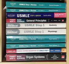 Kaplan + First Aid USMLE Step 1 Complete Book Set (2023–2024) 10 Book Set NEW picture