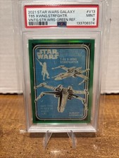 2021 Topps Chrome Star Wars V-13 Vintage Star Wars Card Green Refractor PSA 9 picture