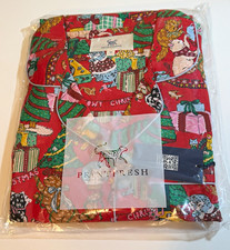 Printfresh Meowy Christmas Cotton Pajama Set Size 1X NWT Long Sleeve Top & Short picture