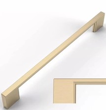 Amerdeco 10 Pack Brushed Brass Cabinet Pulls 7.5 Inch(192MM) Hole Centers picture