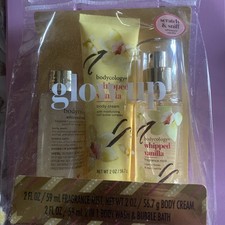 NEW Bodycology Whipped Vanilla 3 Piece Glow Up Travel Gift Set, Mist & Gel 2oz picture