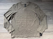 LULULEMON MENS SOFT JERSEY LONG SLEEVE JERSEY, HEATHERED THUNDER BROWN, NWT $68 picture