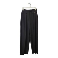 Topshop Womens Ultra High Rise Wide Leg Trousers Size 2 New Black picture
