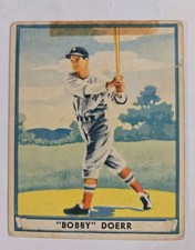 1941 Play Ball Bobby Doerr #64 Red Sox HOF Poor 1941 Color  Paper Loss Back Tape picture