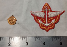 Rare 1950s Explorer Scout Gold Rank Medallion & Apprentice Rank Patch  picture