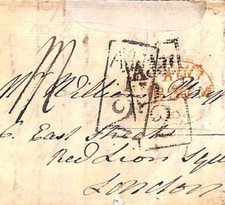 GB Scotland EARLY Edinburgh ADD HALF Postmarks 1813 Cover 2 DIFFERENT Rare MS546 picture
