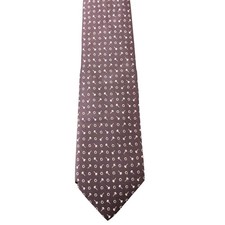 NWOT Rare Vintage Hermès 100% Silk Men's Brown Tie With Nuts & Bolts picture