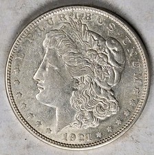 1921-D Morgan Silver Dollar - ONLY YEAR DENVER MINT MORGAN - Nicely Circulated picture