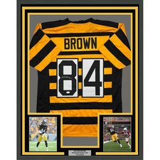 Framed Autographed/Signed Antonio Brown 35x39 Pittsburgh BB Jersey JSA COA picture