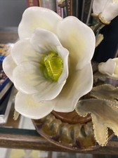 Vintage Winifred Cole of California Ceramic and Metal Poppy Flower w/Snail picture